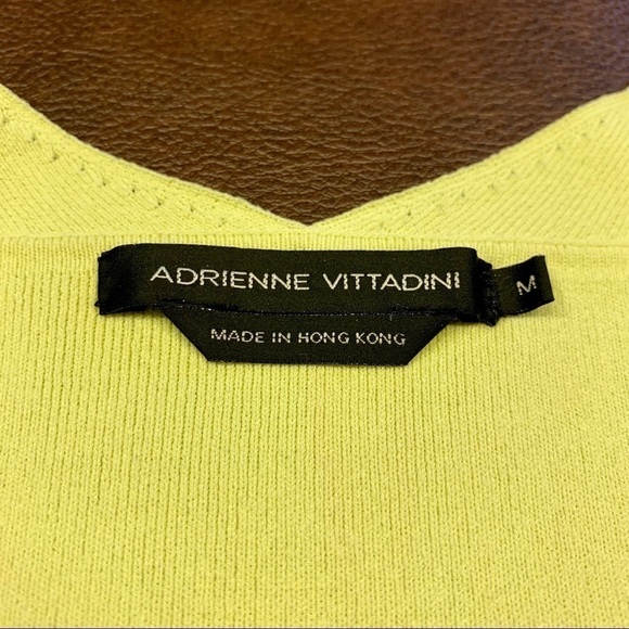 Adrienne Vittadini Celadon V-Neck Sweater M - Picture 7 of 8